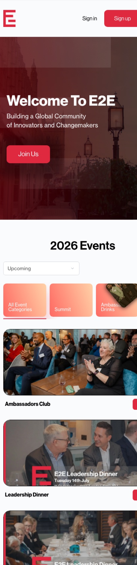 The E2E platform on mobile