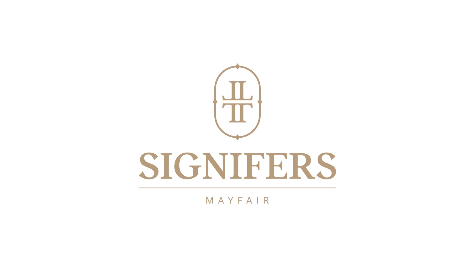 Signifers Mayfair logo in charcoal on white