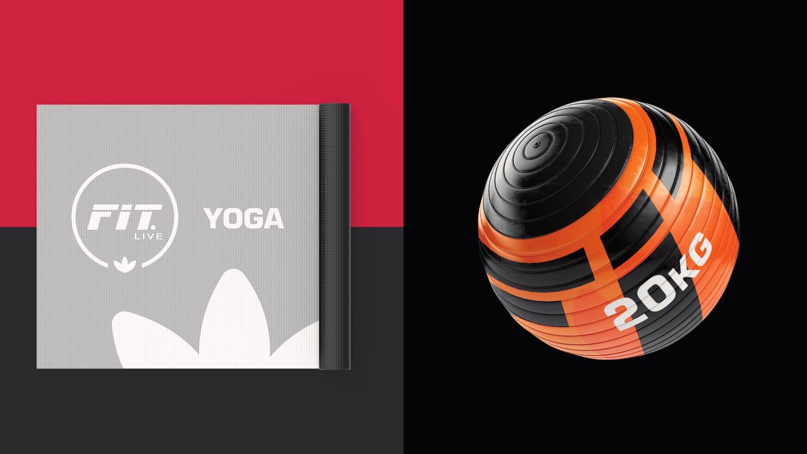 FIT.LIVE: Yoga mat and strength kit