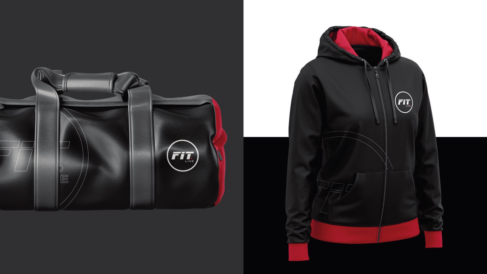FIT.LIVE: Kit bag and zip jacket