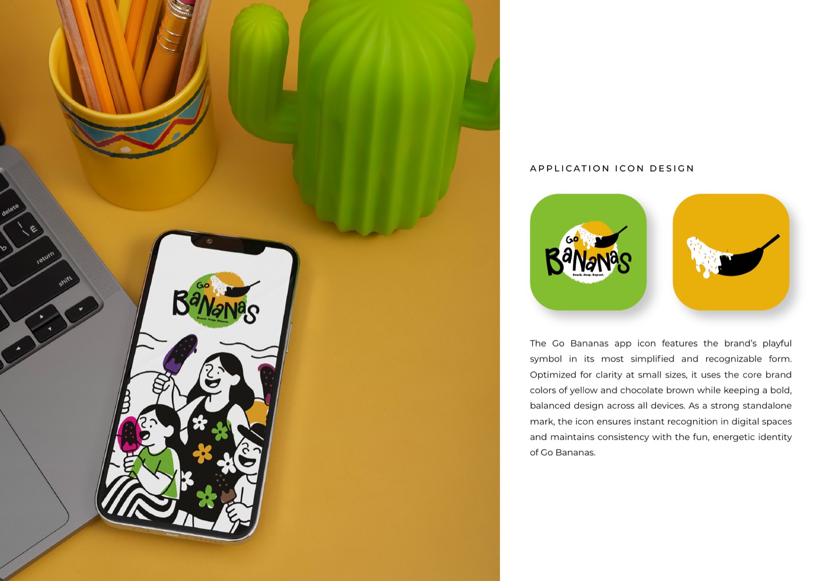 Go Bananas app icon shown on a phone home screen