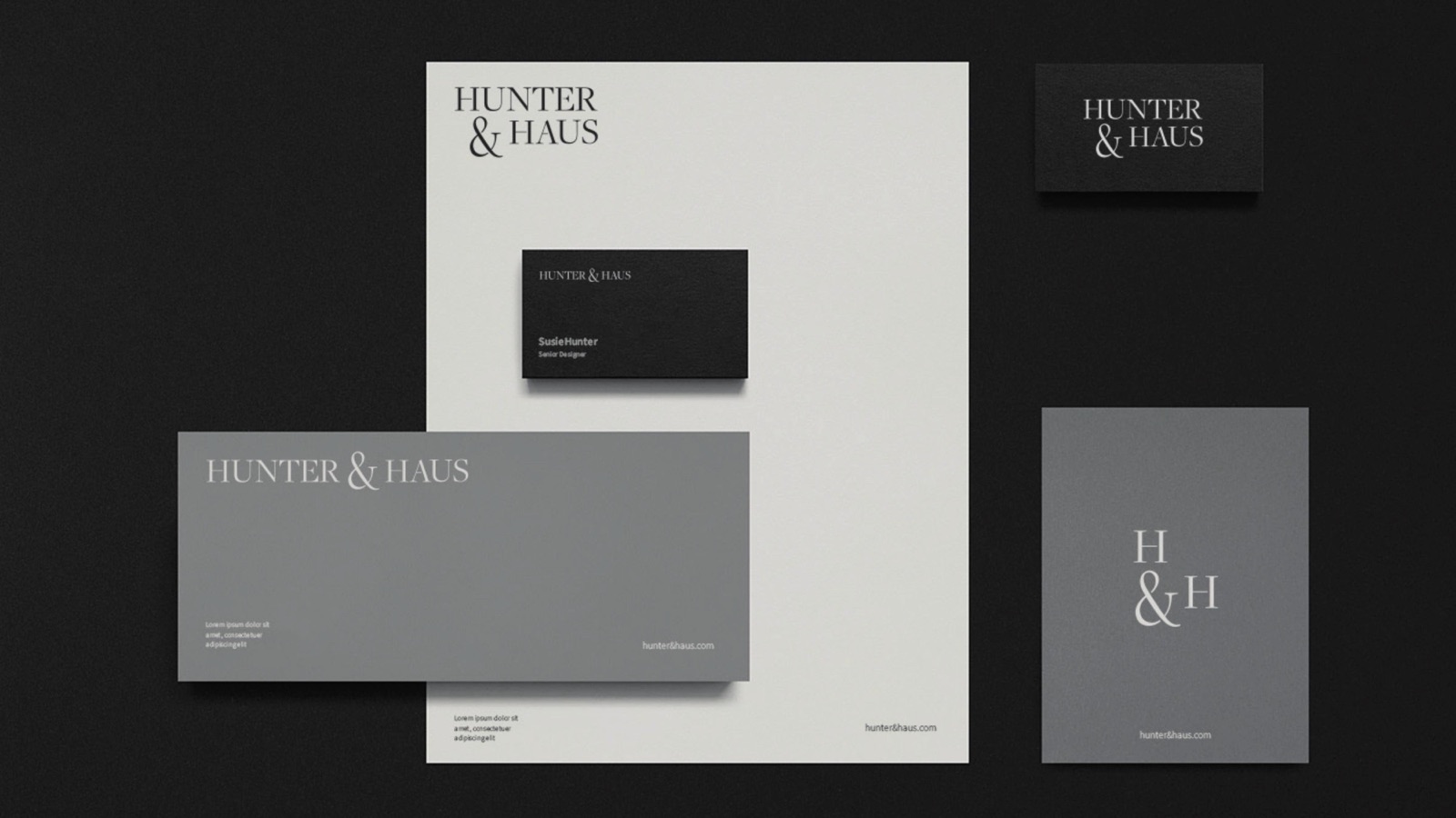 Hunter & Haus Business cards and document folder