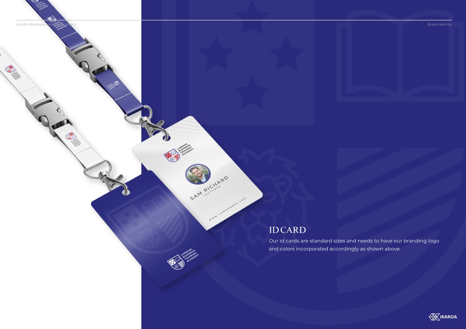 London Business Training Academy Staff ID and lanyard