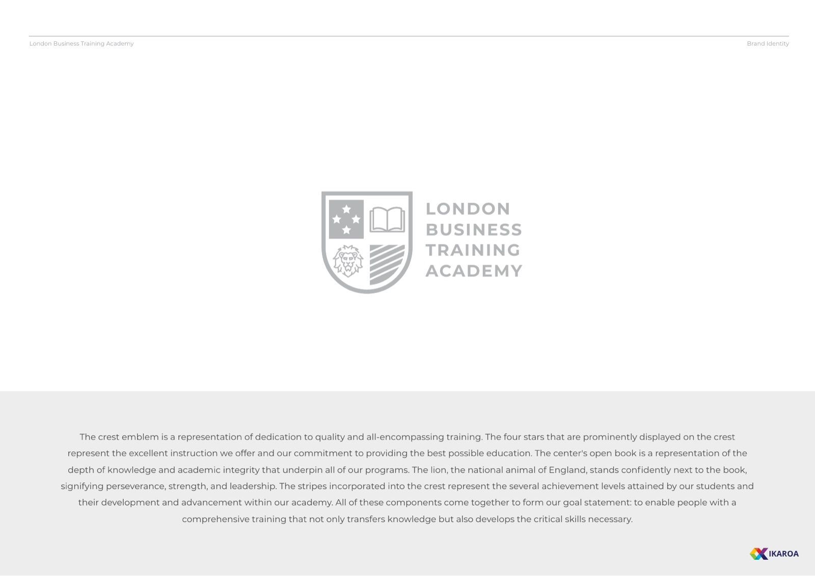 London Business Training Academy crest and lockup