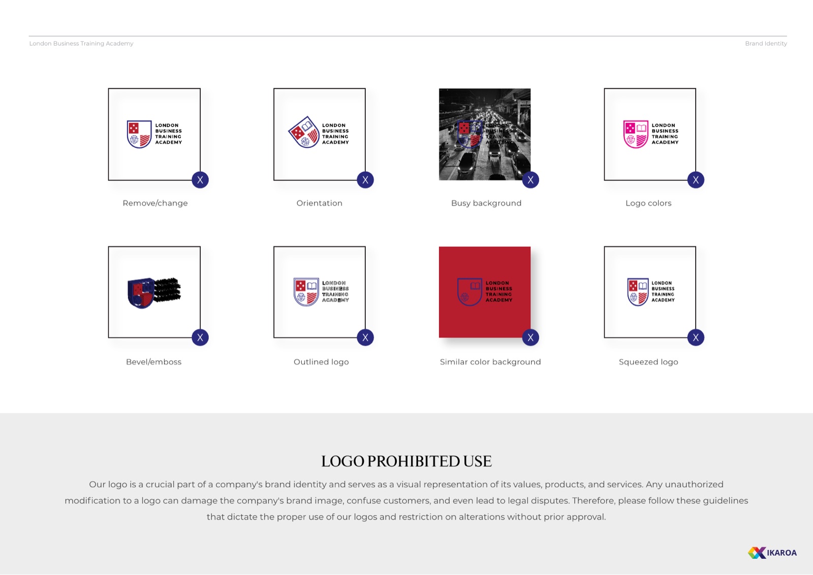 London Business Training Academy colour palette, Ocean and Phoenix