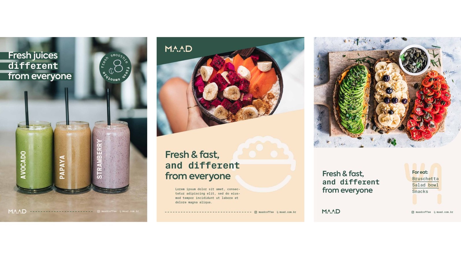 MAAD food photography, salad bowls and fresh produce