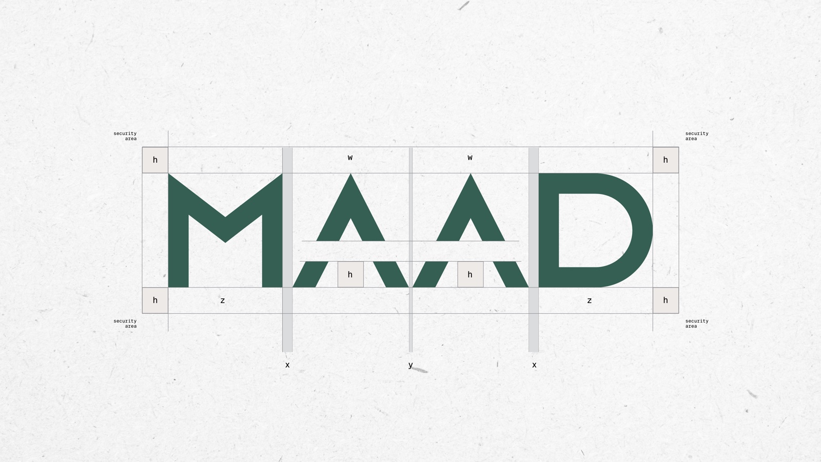 MAAD palette swatches with CMYK, RGB and hex values