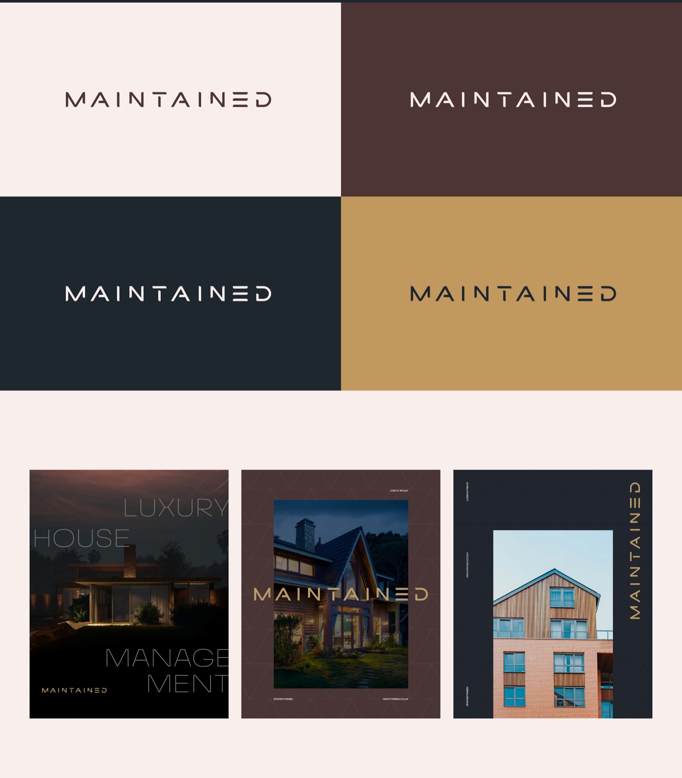Maintained logo across charcoal, gold, leather and cream colourways