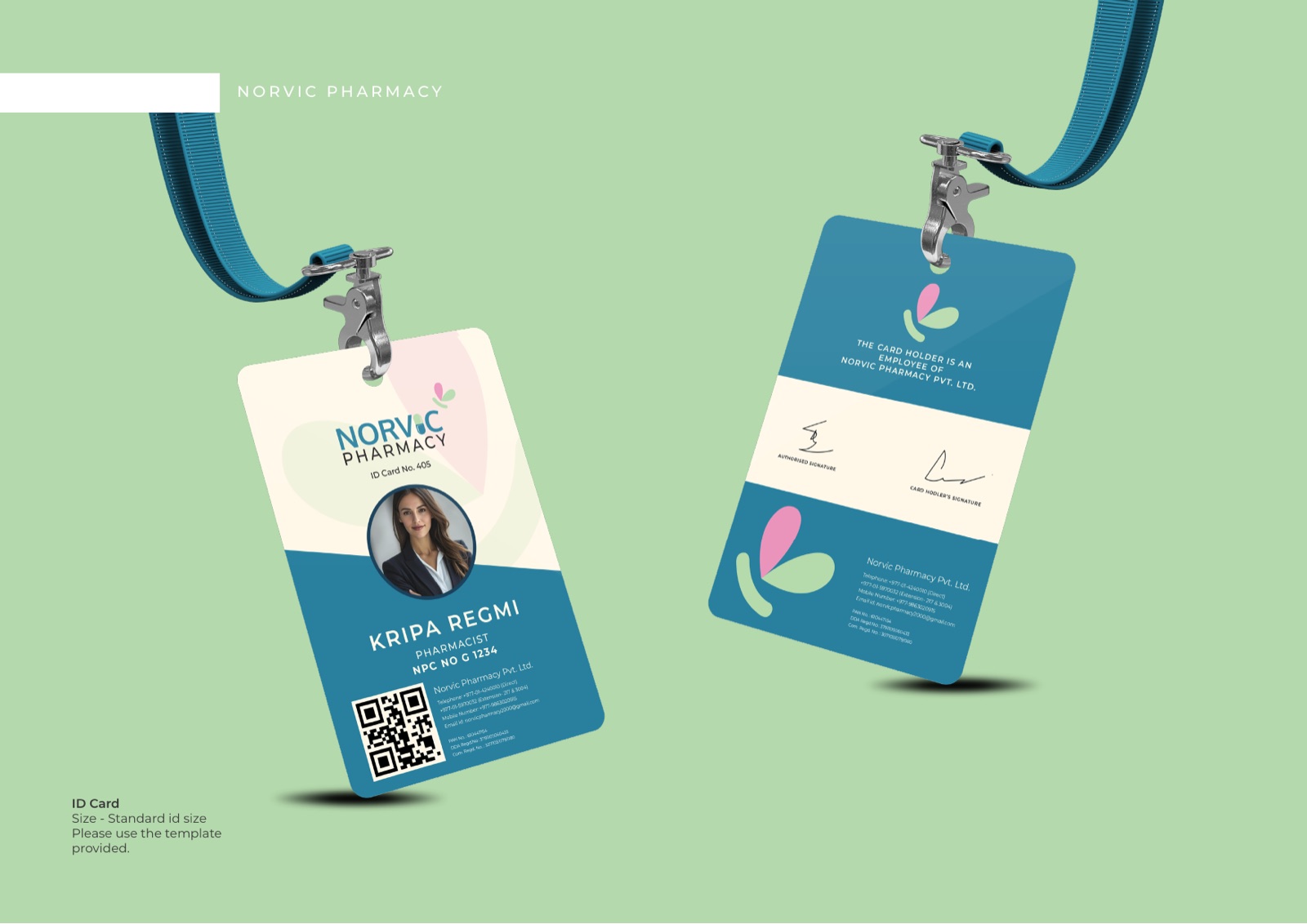 Norvic Pharmacy pharmacist ID cards