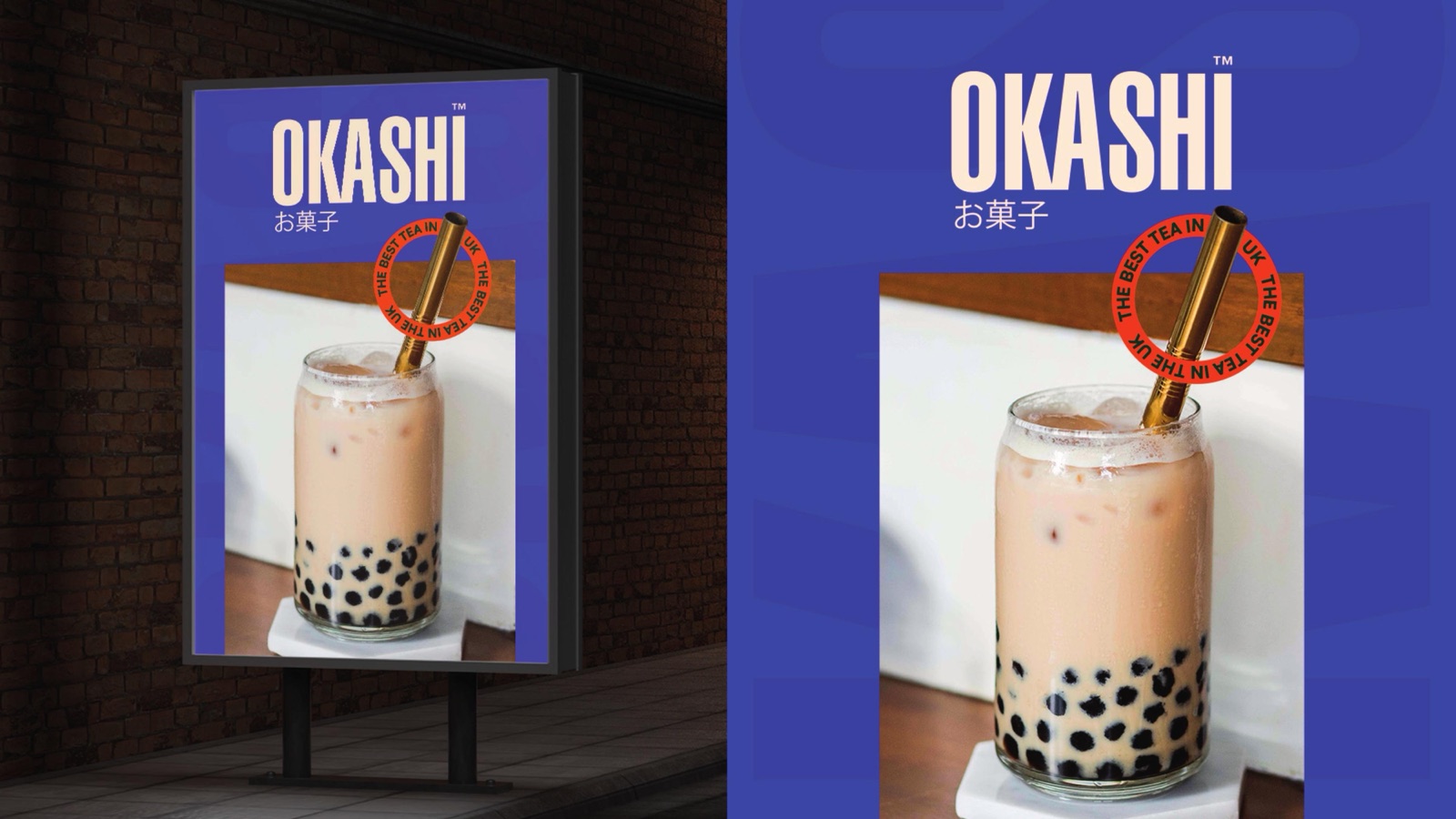Okashi staff tees with an illustrated character print and the wordmark