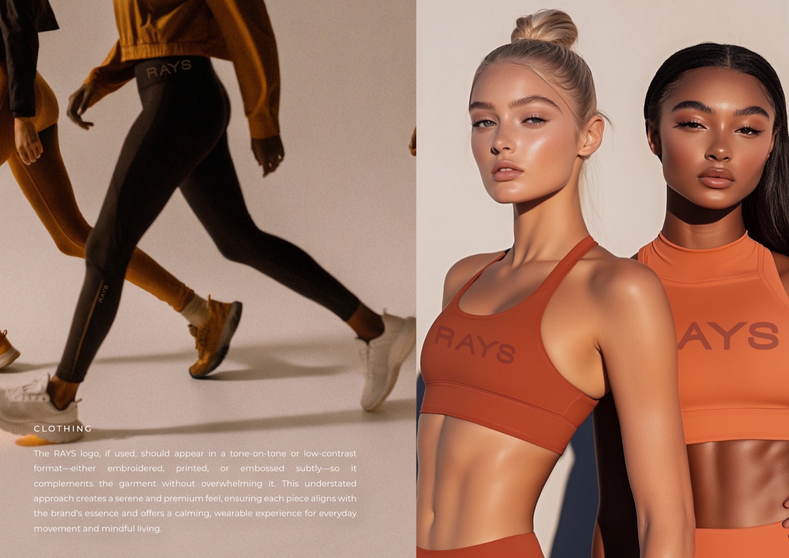 RAYS activewear with RAYS branding
