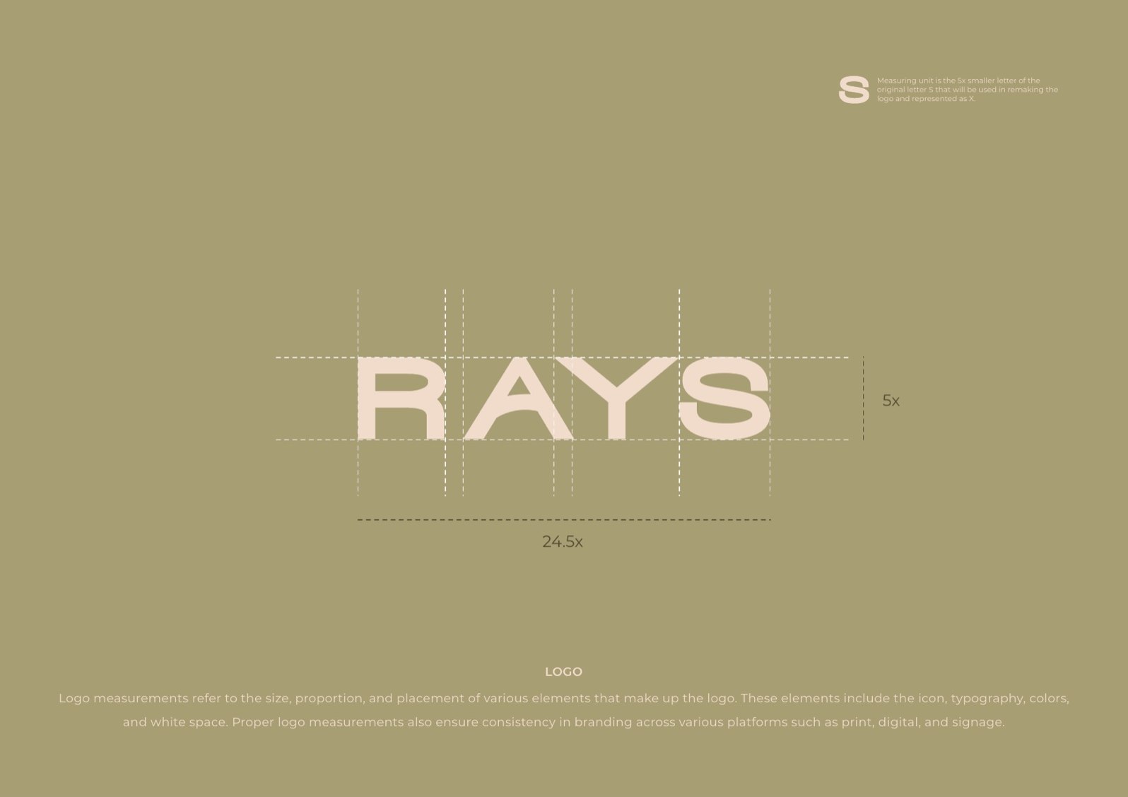 RAYS wordmark construction