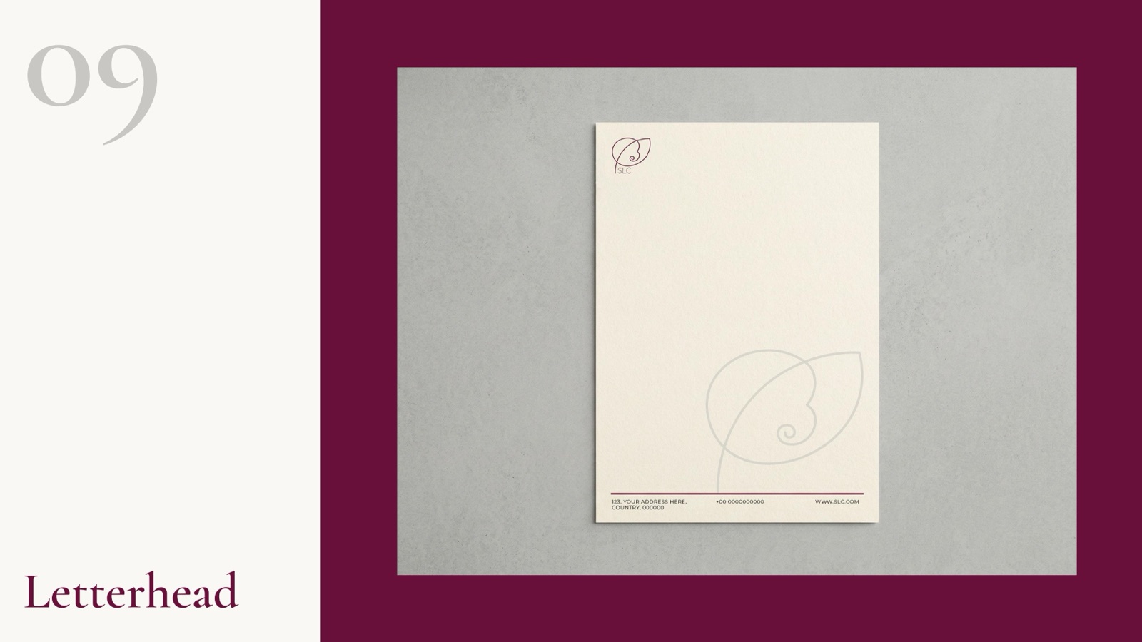 SLC letterhead with the spiral mark