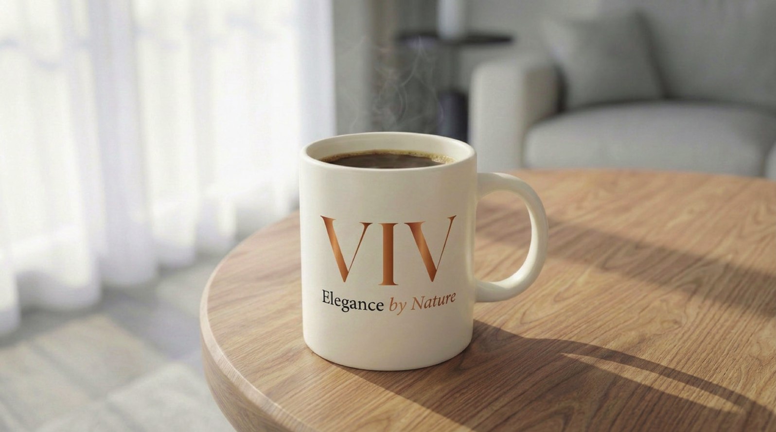 VIV tableware, the copper monogram applied